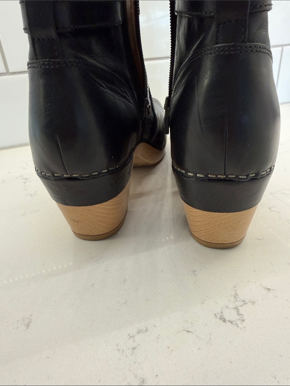 Dansko Black Leather Ankle Boots with Buckle sz 41 - Picture 6 of 8